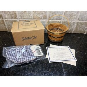 1998 Longaberger Collector's Club J. W Collection Miniature Apple Basket NEW